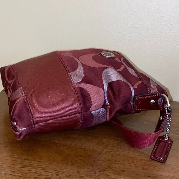 Coach Signature Metallic Stripe Crossbody Bag - Picture 6 of 15